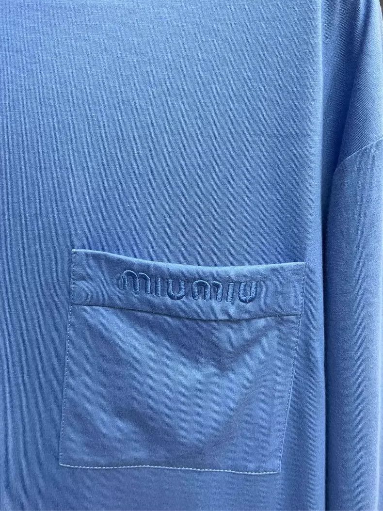 Prada Miu Miu Long Sleeve Blue Shirt Size US S / EU 44-46 / 1 - 3 Thumbnail