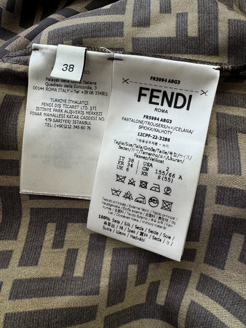 Fendi Fendi Silk Wide Leg Pajama Pants Size US 38 / EU 54 - 4 Thumbnail