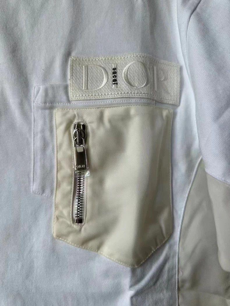 Dior Dior x sacai White Short Sleeve Shirt Size US M / EU 48-50 / 2 - 3 Thumbnail