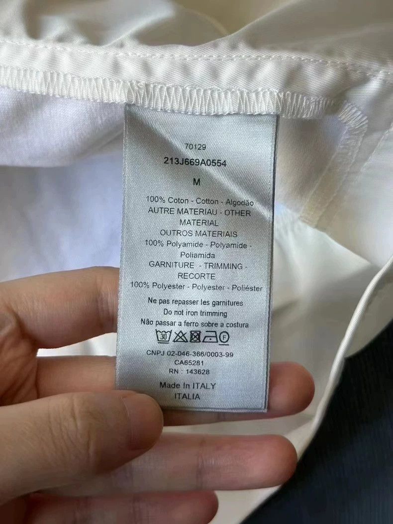 Dior Dior x sacai White Short Sleeve Shirt Size US M / EU 48-50 / 2 - 5 Thumbnail
