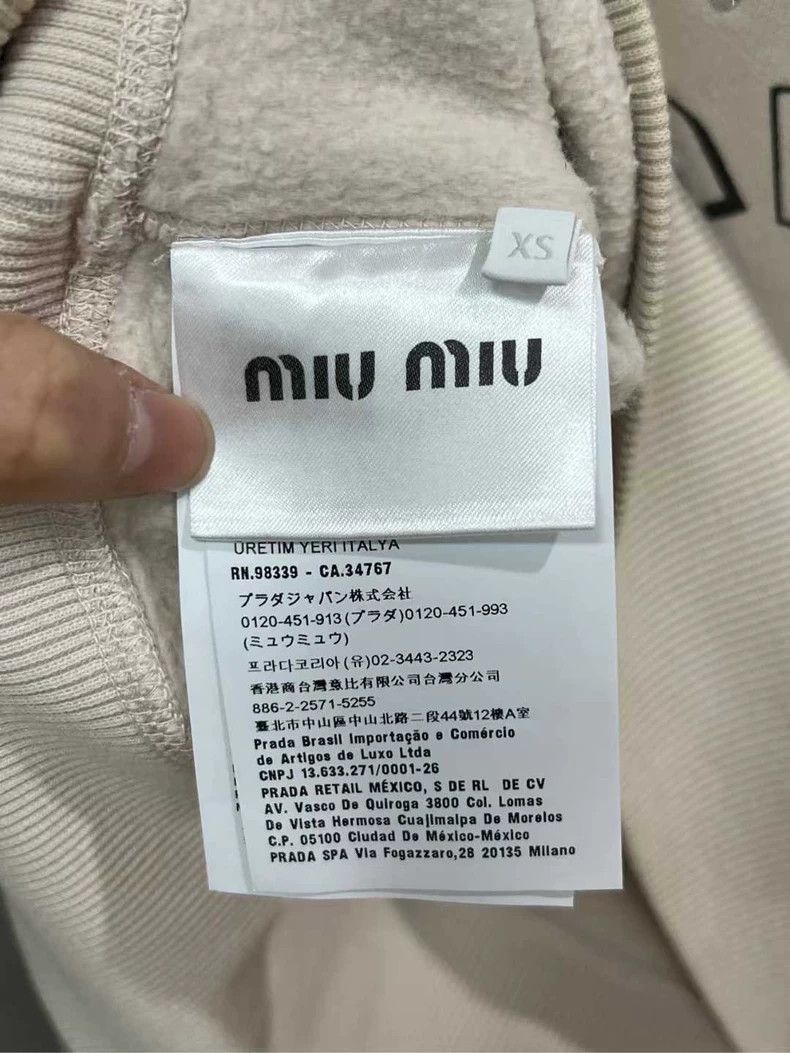 Prada Miu Miu Cropped Full Rhinestone Sweatshirt Size US XS / EU 42 / 0 - 4 Thumbnail