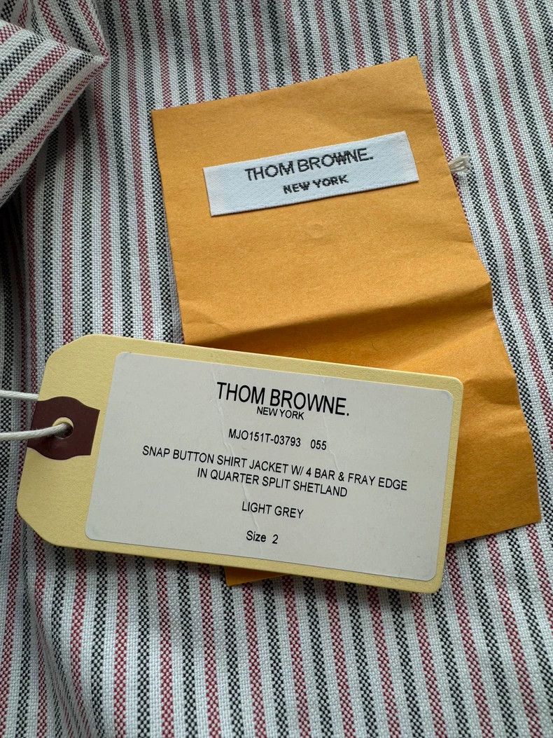 Thom Browne Thom Browne Black Gray Wool Shirt Jacket Size US M / EU 48-50 / 2 - 7 Thumbnail