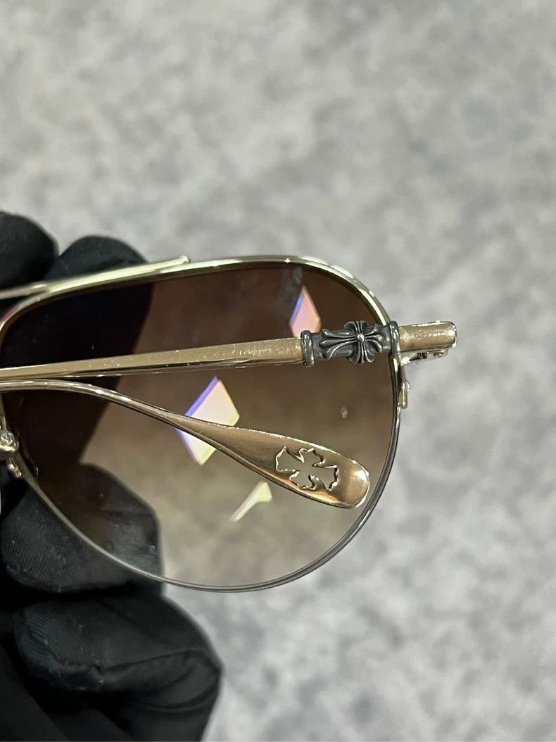 Chrome Hearts Chrome Hearts Sunglasses with Brown Lenses Size ONE SIZE - 3 Thumbnail