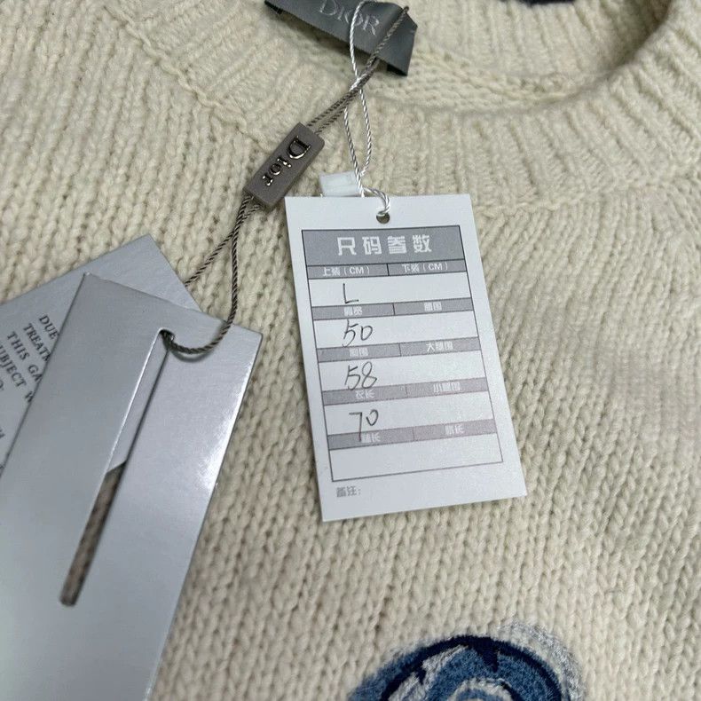 Dior Beige Tiger Embroidered Sweater by Dior Size US L / EU 52-54 / 3 - 5 Thumbnail