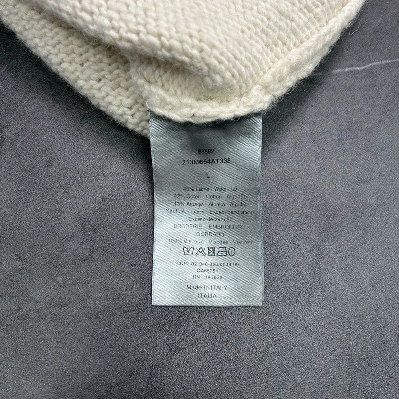 Dior Beige Tiger Embroidered Sweater by Dior Size US L / EU 52-54 / 3 - 6 Thumbnail