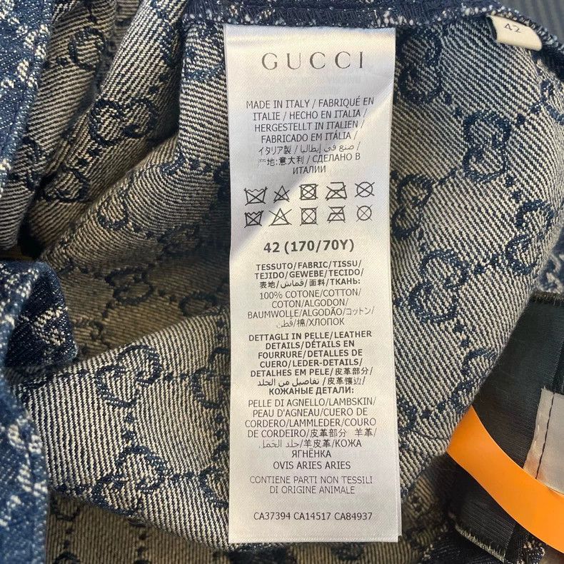 Gucci Gucci Denim Shorts with Logo Print and Leather Size US 42 / EU 58 - 5 Thumbnail