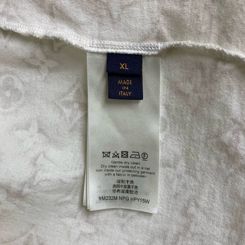 Beige Louis Vuitton Short Sleeve Shirt XL