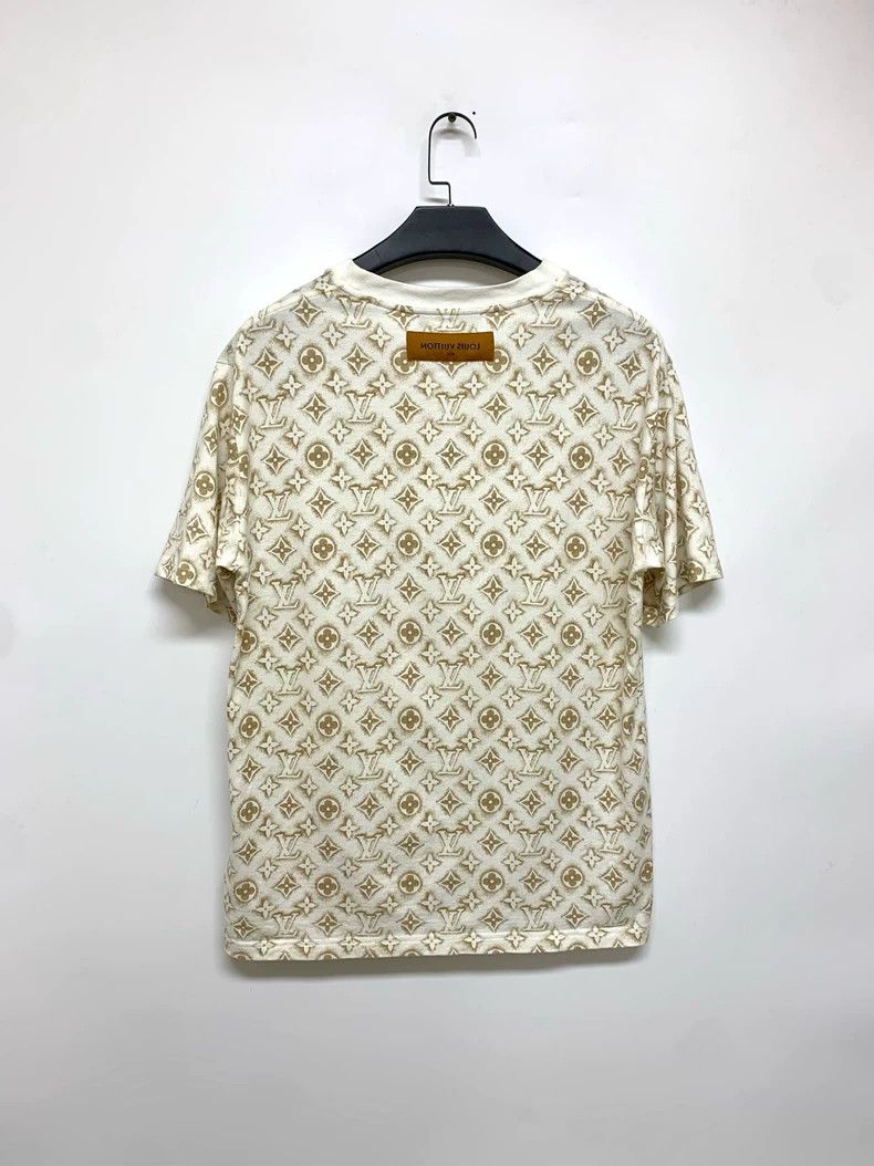 Beige Louis Vuitton Short Sleeve Shirt XL