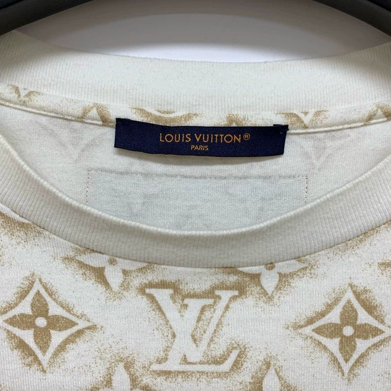 Beige Louis Vuitton Short Sleeve Shirt XL