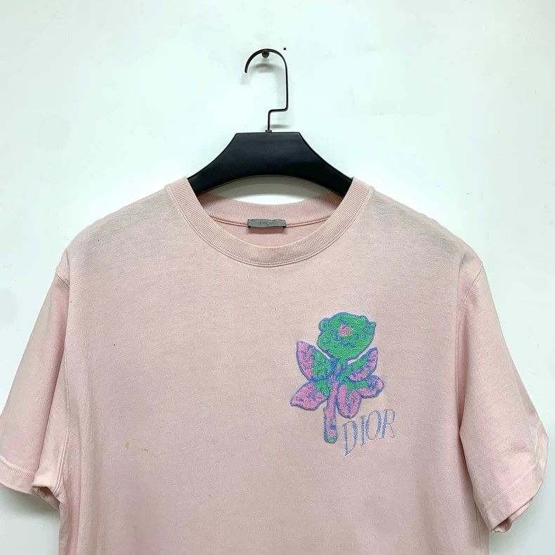 Dior Dior Pink Embroidered Floral Short Sleeve Shirt Size US XXL / EU 58 / 5 - 5 Thumbnail