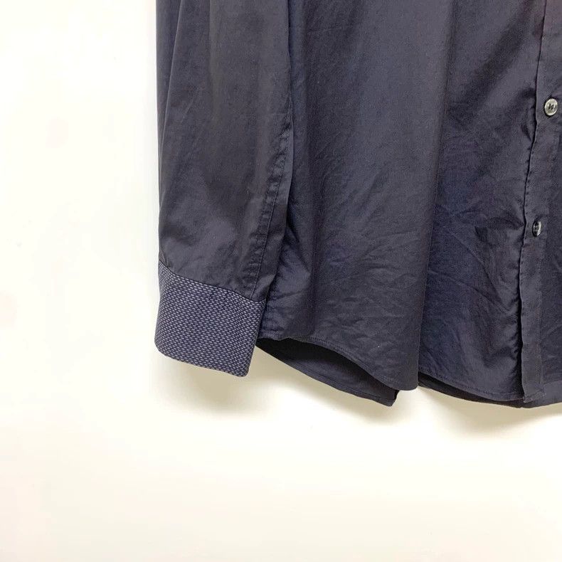 Dolce & Gabbana Dark Blue Button-Up Shirt with Patterns Size US L / EU 52-54 / 3 - 7 Thumbnail