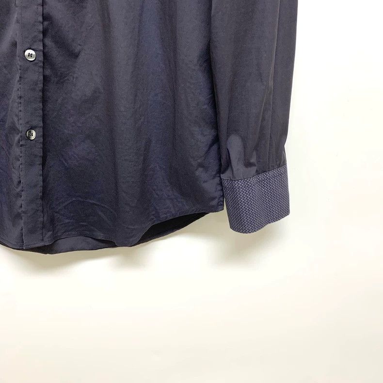 Dolce & Gabbana Dark Blue Button-Up Shirt with Patterns Size US L / EU 52-54 / 3 - 8 Thumbnail