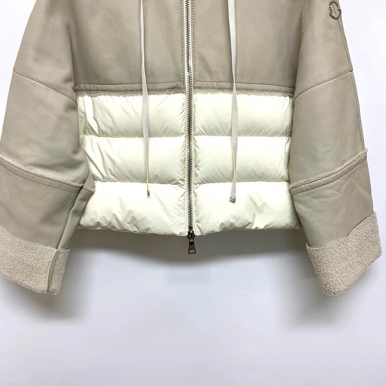 Moncler Moncler Goose Down Leather Jacket with Hood Size US XL / EU 56 / 4 - 6 Thumbnail