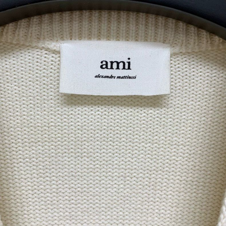 AMI Ami White Heart Cardigan Size S Size US S / EU 44-46 / 1 - 4 Thumbnail