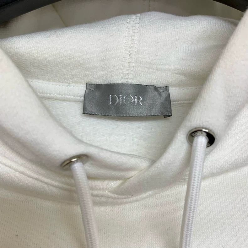 Dior Dior White Hoodie with Logo Print Size US M / EU 48-50 / 2 - 4 Thumbnail