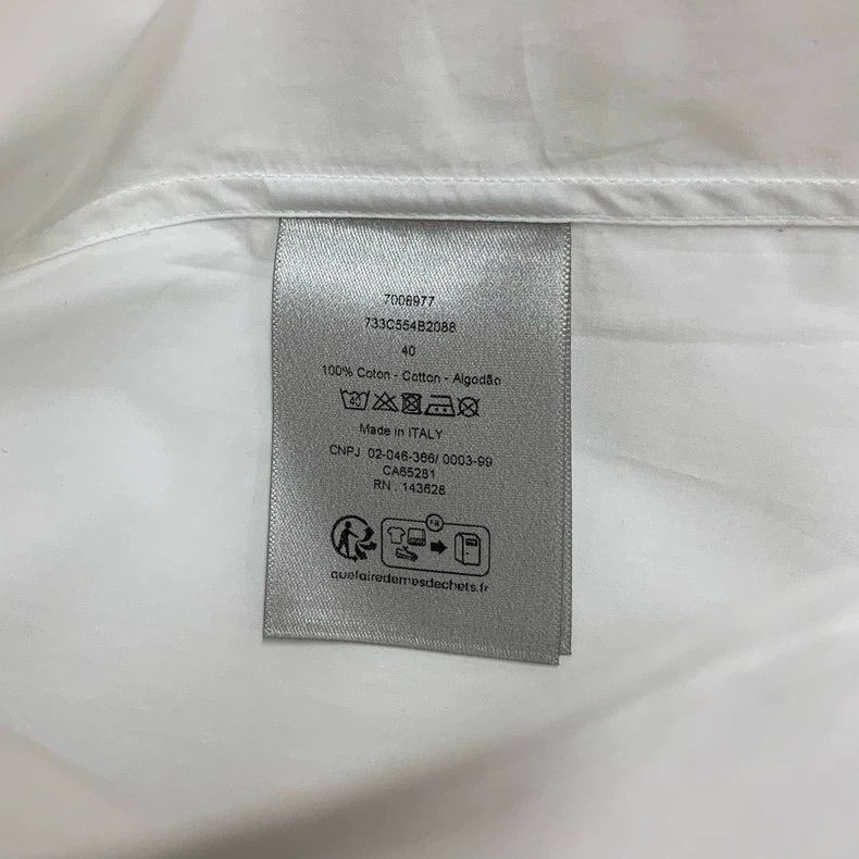 Dior Dior White Long Sleeve Shirt Size 40 Size US L / EU 52-54 / 3 - 4 Thumbnail