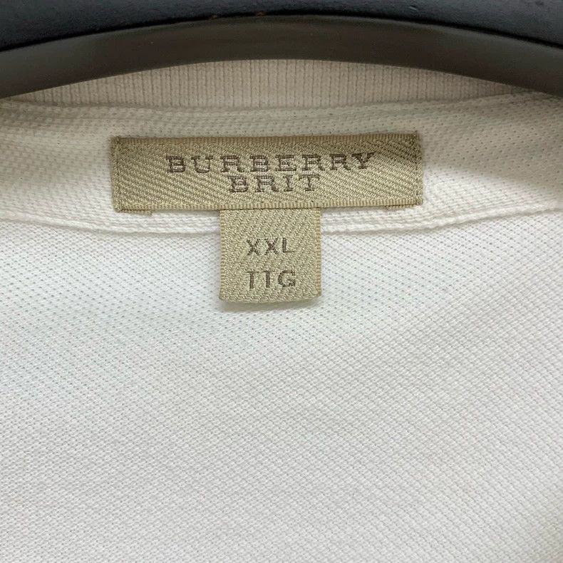Burberry Burberry White Polo Shirt in XXL Size Size US XXL / EU 58 / 5 - 3 Thumbnail