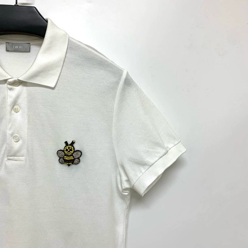 Dior Dior White Bee Polo Shirt Size M Size US M / EU 48-50 / 2 - 8 Thumbnail