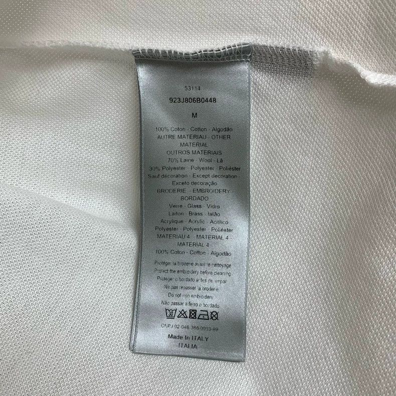 Dior Dior White Bee Polo Shirt Size M Size US M / EU 48-50 / 2 - 4 Thumbnail