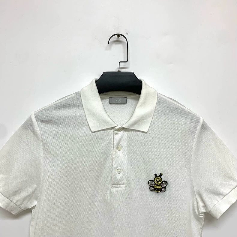 Dior Dior White Bee Polo Shirt Size M Size US M / EU 48-50 / 2 - 5 Thumbnail