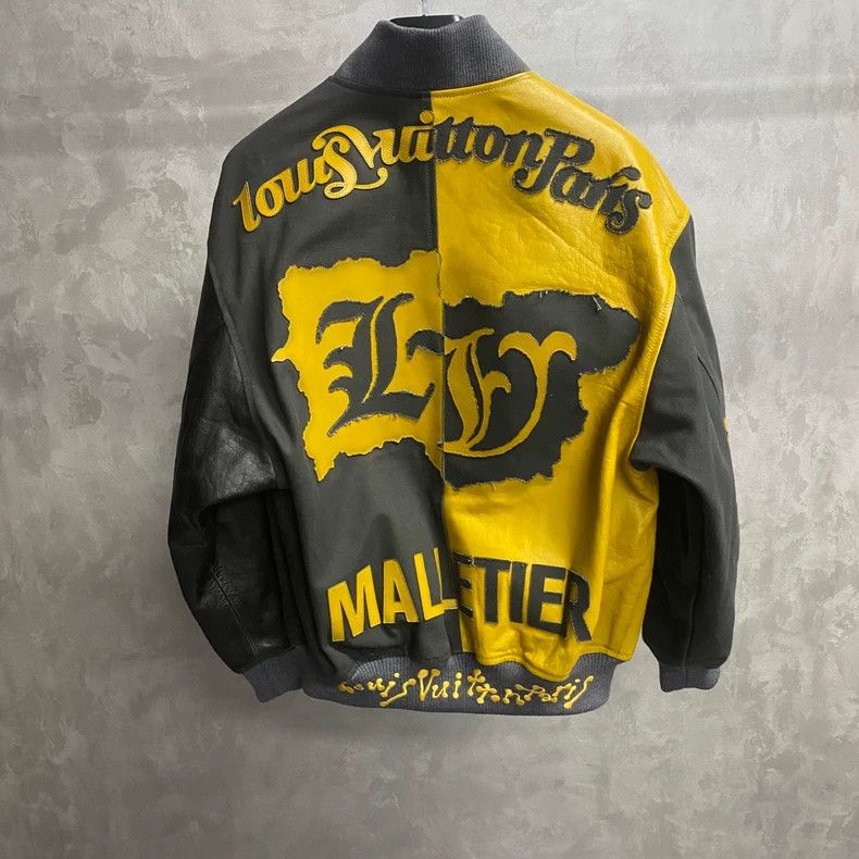 Louis Vuitton Louis Vuitton Black Yellow Baseball Jacket Size US M / EU 48-50 / 2 - 2 Thumbnail