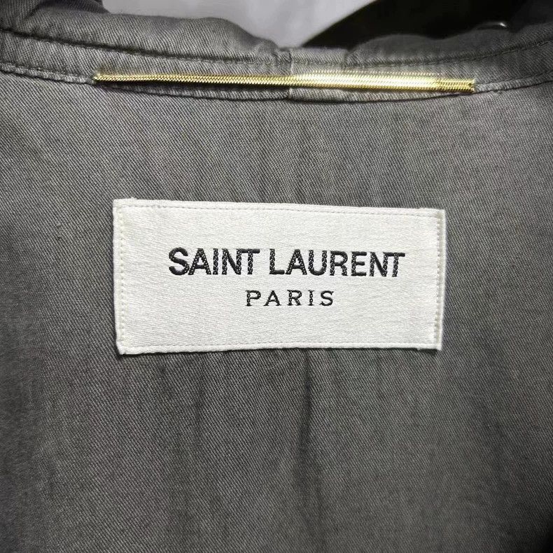 Saint Laurent Paris Classic Green Fringed Cape Jacket Size US S / EU 44-46 / 1 - 4 Thumbnail