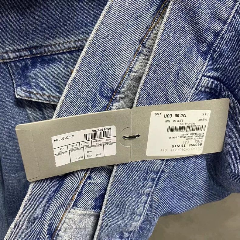 Balenciaga Balenciaga Blue Embroidered Denim Jacket Size 34 Size US S / EU 44-46 / 1 - 6 Thumbnail