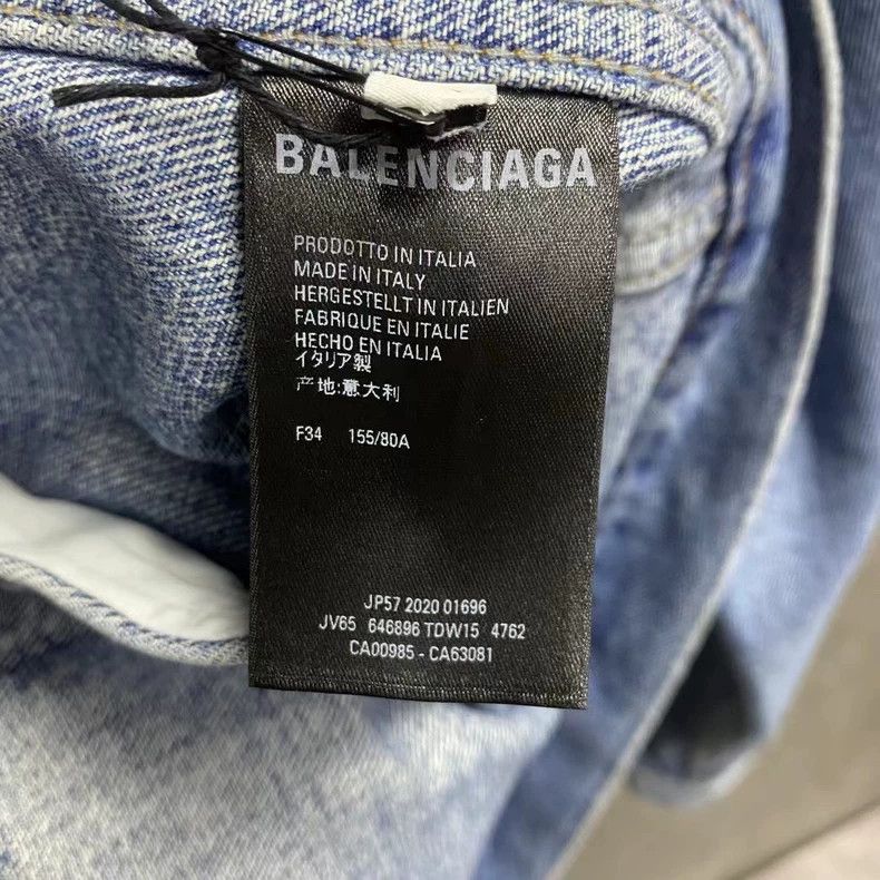 Balenciaga Balenciaga Blue Embroidered Denim Jacket Size 34 Size US S / EU 44-46 / 1 - 4 Thumbnail