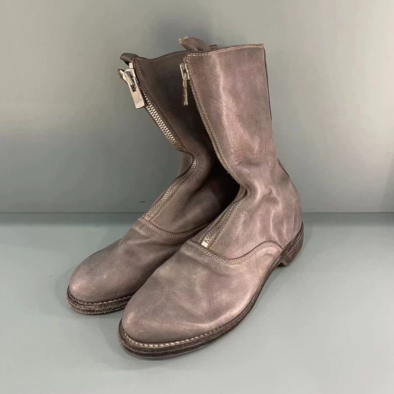 Guidi Gray Guidi Front-Zip Leather Boots Size US 5.5 / EU 38 - 3 Thumbnail