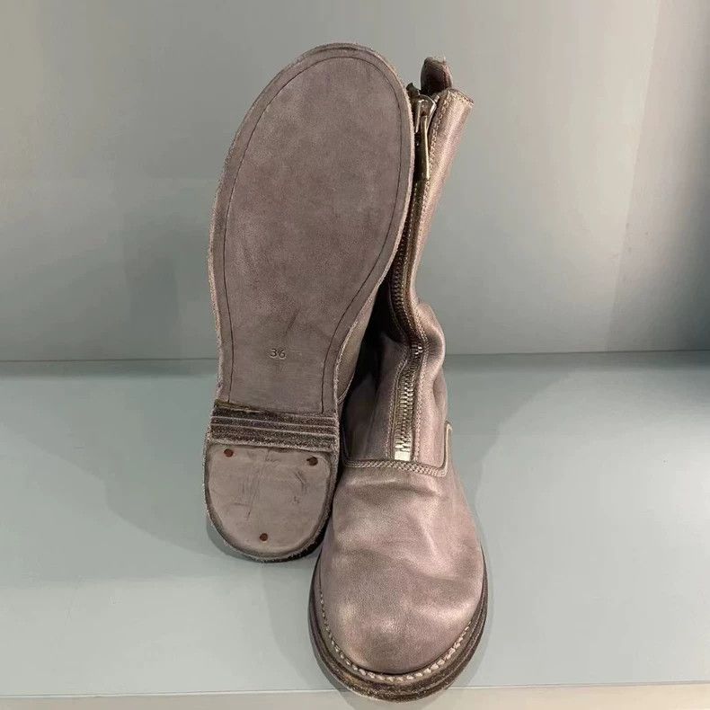 Guidi Gray Guidi Front-Zip Leather Boots Size US 5.5 / EU 38 - 5 Thumbnail