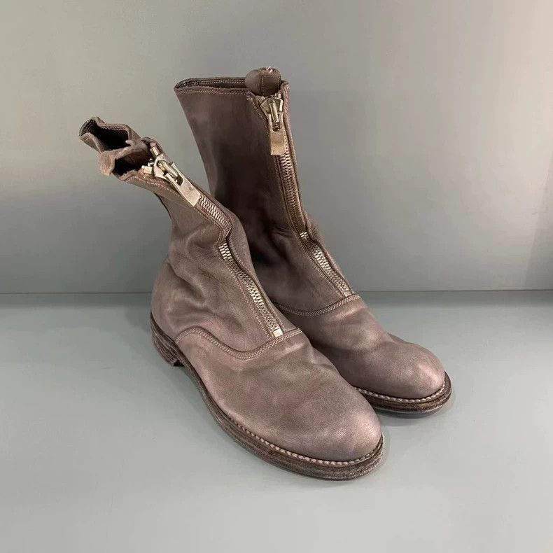 Guidi Gray Guidi Front-Zip Leather Boots Size US 5.5 / EU 38 - 2 Thumbnail