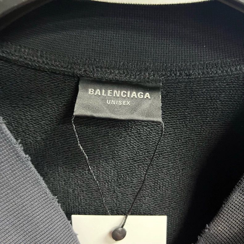 Balenciaga Balenciaga Black Logo Print Long Sleeve Sweatshirt Size US S / EU 44-46 / 1 - 2 Thumbnail