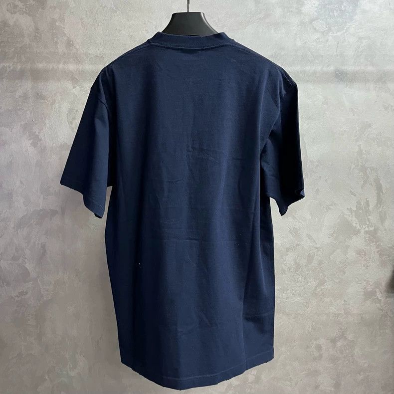 Balenciaga Balenciaga Logo Print Navy Short Sleeve T-Shirt Size US XXS / EU 40 - 5 Thumbnail