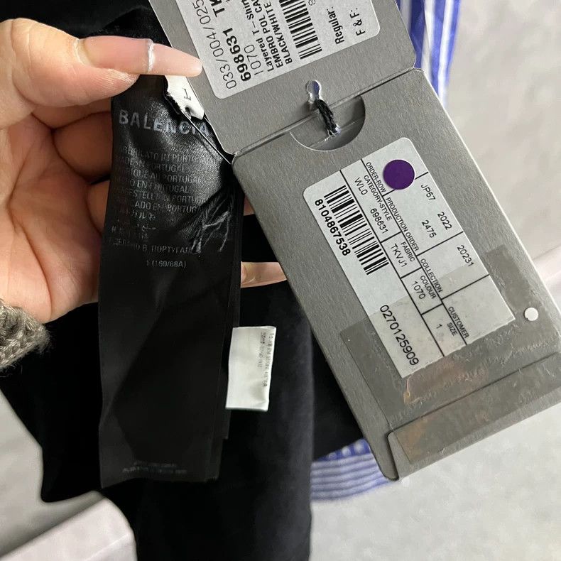 Balenciaga Balenciaga Black Casual Layered Long Sleeve T-Shirt Size US M / EU 48-50 / 2 - 7 Thumbnail