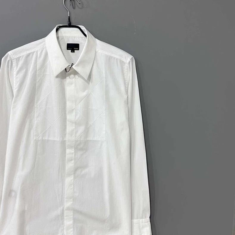 Fendi Fendi White Long Sleeve Shirt Size US XXS / EU 40 - 3 Thumbnail