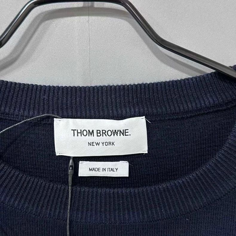 Thom Browne Thom Browne Navy Blue Knit Sweater Size US L / EU 52-54 / 3 - 4 Thumbnail