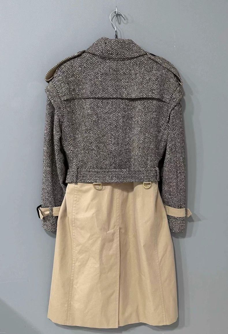 Burberry Burberry Long Houndstooth Patterned Trench Coat Size US S / EU 44-46 / 1 - 3 Thumbnail