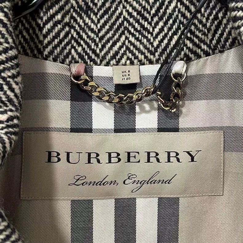 Burberry Burberry Long Houndstooth Patterned Trench Coat Size US S / EU 44-46 / 1 - 4 Thumbnail