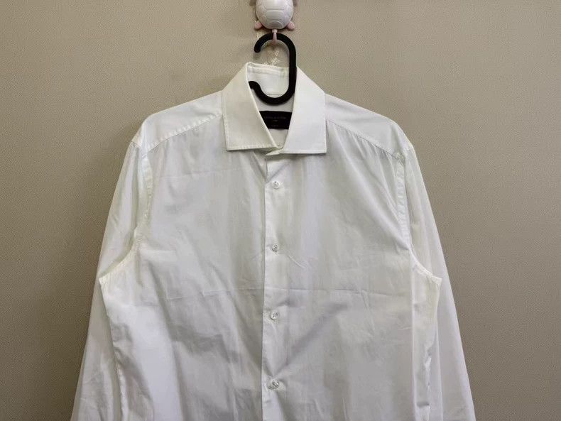 Louis Vuitton Louis Vuitton White Basic Long Sleeve Shirt Size US M / EU 48-50 / 2 - 2 Thumbnail
