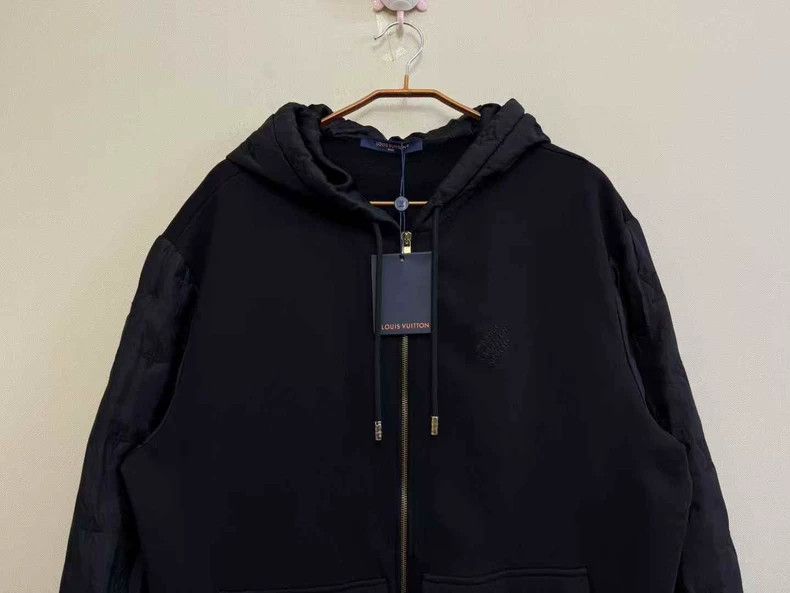 Louis Vuitton Louis Vuitton Black Hooded Jacket with Logo Size US XXL / EU 58 / 5 - 2 Thumbnail