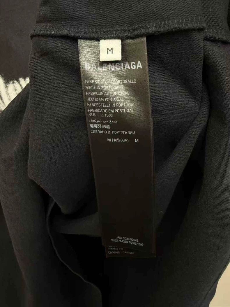 Balenciaga Balenciaga Black T-Shirt with Logo Print Size US M / EU 48-50 / 2 - 3 Thumbnail