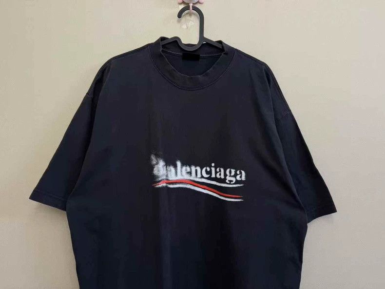 Balenciaga Balenciaga Black T-Shirt with Logo Print Size US M / EU 48-50 / 2 - 2 Thumbnail