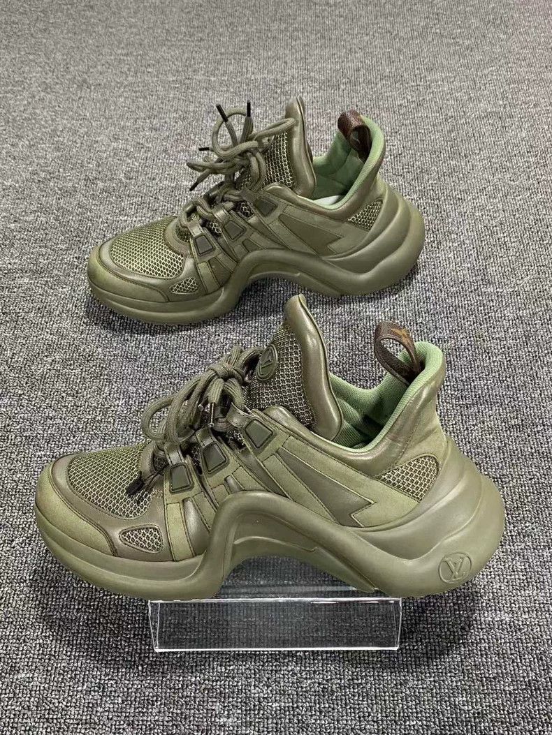 Louis Vuitton Louis Vuitton Sneakers in Olive Green Size US 7.5 / EU 40-41 - 3 Thumbnail