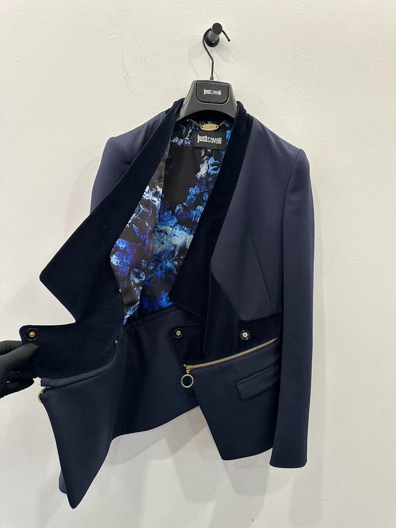 Just Cavalli Just Cavalli Women's Wool Casual Blazer Size US M / EU 48-50 / 2 - 3 Thumbnail