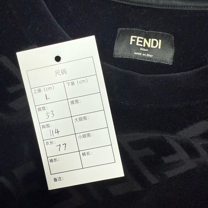 Fendi Fendi Black Short Sleeve T-Shirt with Logo Size US L / EU 52-54 / 3 - 6 Thumbnail