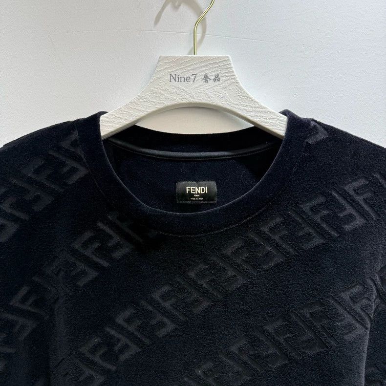 Fendi Fendi Black Short Sleeve T-Shirt with Logo Size US L / EU 52-54 / 3 - 2 Thumbnail