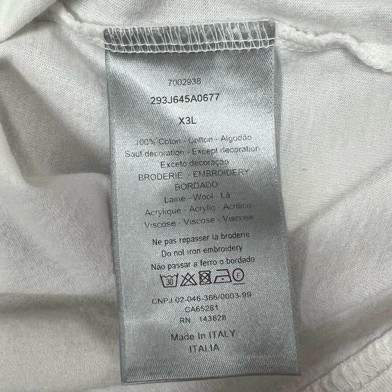 Dior Dior Logo Embroidered Short Sleeve T-Shirt Size US XXL / EU 58 / 5 - 5 Thumbnail