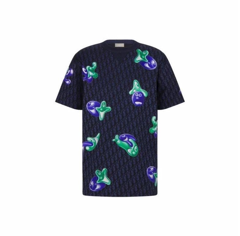 Dior Dior Kenny Scharf Logo Short Sleeve Navy Shirt Size US L / EU 52-54 / 3 - 5 Thumbnail