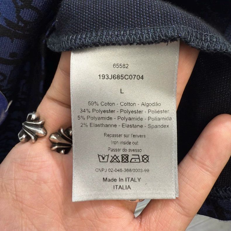 Dior Dior Kenny Scharf Logo Short Sleeve Navy Shirt Size US L / EU 52-54 / 3 - 3 Thumbnail
