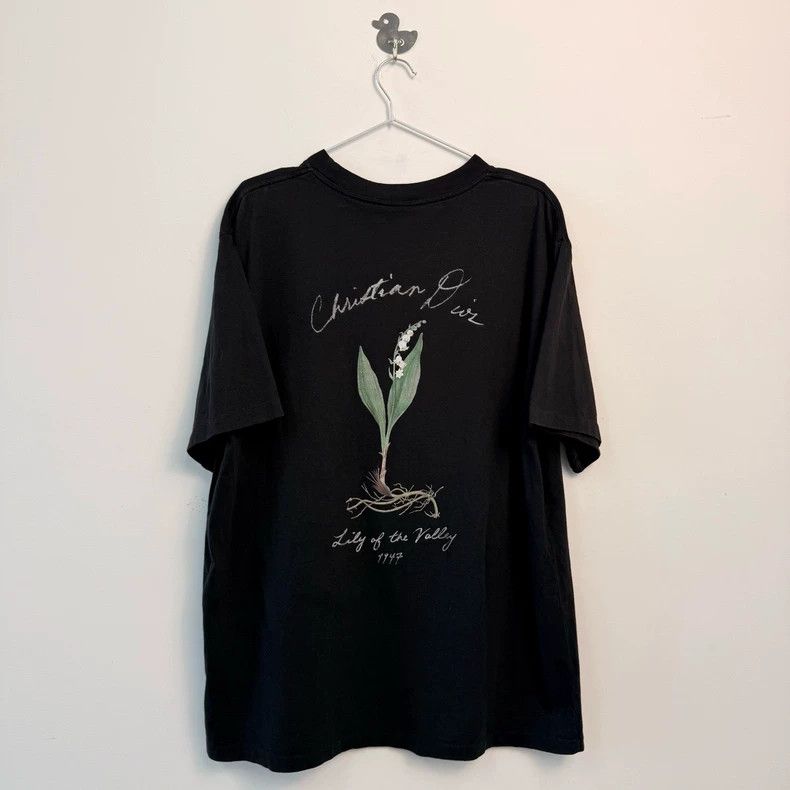 Dior Dior Black Floral Print Short Sleeve T-Shirt Size US XL / EU 56 / 4 - 3 Thumbnail